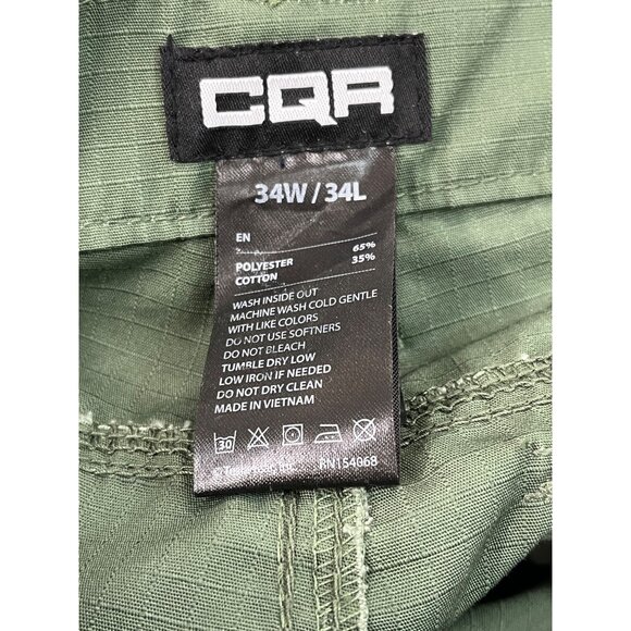 CQR Mens Cargo Pants Military Outdoor Workwear Army Green Size 34W/34L - Picture 7 of 9